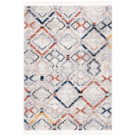 Safavieh 9 x 12 ft. Morocco Power Loomed Rectangle Area Rug Grey & Navy MRC838F-9